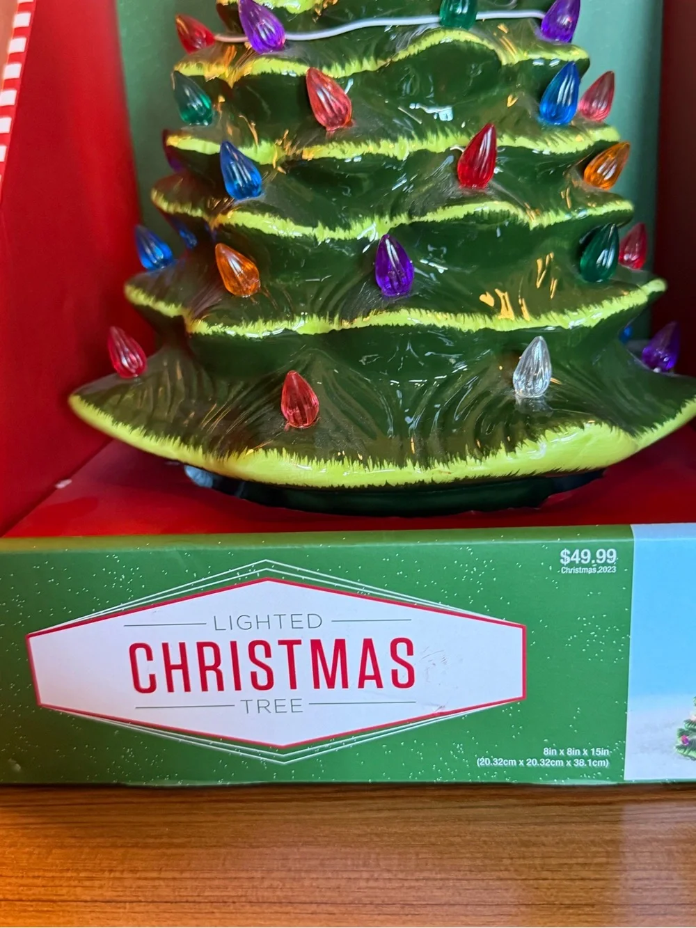 Vintage Style Lighted Ceramic Christmas Tree 15